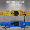 Soozier Freestanding Kayak Storage Rack with Adjustable Length, Heavy Duty Dual Kayak, SUP, Canoe, Paddleboard Rack for Indoor, Outdoor, Garage, Dock