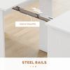 Extendable Dining Table, Expandable Kitchen Table for Small Spaces, Seats up to 6 People, Dark, White