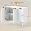 Modern Sideboard and Buffet, Dining Room Cabinet with Adjustable Shelves and 3 Doors, White