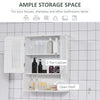 Modern Wall Mount Bathroom Cabinet, Storage Organizer with 2 Door Cabinet and Shelf, Black