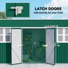 8.5' x 5.5' Metal Garden Storage Shed, Outdoor Tool Storage House with Lockable Door, Vents, Sloped Roof, Green