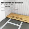 9x4 Outdoor Storage Shed Galvanized Steel Garden Shed with Foundation Kit, Ventilation & Doors, Green