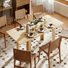 Modern Extendable Dining Table, 55.1 x 31.5 in, for 6-8 People, Expandable Dining Table for Kitchen, White