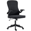 Ergonomic Office Chair, Swivel Desk Chair with Lumbar Support and Adjustable Height, Flip-up Armrests, Wheels, Black