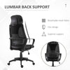 Mesh Office Chair with Up&Down Headrest, Ergonomic Computer Desk Chair with Adjustable Tilt Angle, Height Adjustable Swivel Seat with Lumbar Support for Office, Black