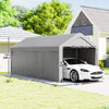 Carport, 10 x 20 ft Portable Garage with 2 Roll-Up Doors and Removable Sidewalls for Car, Truck, Boat