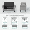 50 Inches Storage Ottoman, Upholstered Bedroom Bench with Rolled Arms and Button Tufted Storage