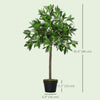 3FT Artificial Laurel Tree Set of 2, Lifelike Fake Plant with 564 Leaves, Potted Fake Plant for Home Office Decor, Green