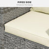 Seat Cushion Back Pillows Replacement Set of 2, Patio Chair Cushions Set for Indoor Outdoor, Cream White