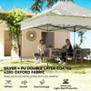 12 x 12 ft Pop Up Canopy Tent with Peak Top, UPF50+ 420D Outdoor Instant Canopy Shelter with Side Pockets, Silver