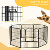 8 Panel Pet Playpen Play Yard Fence Home DIY Heavy-Duty Metal Foldable Indoor Outdoor 31.5