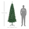 6.9ft Artificial Christmas Tree w/ Metal Stand Spruce Branch Tips Green