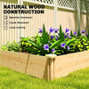 Wooden Raised Garden Bed, Outdoor Planter Box with Divider and Open Bottom for Flowers, Herbs, Vegetables, DIY Painting