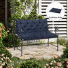 2 Seater Garden Bench Cushion, Soft Thick Outdoor Non-Slip 2 Seater Soft Pad With Backrest for Garden Patio, 52
