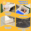 Wooden Kids Sandbox with Foldable Bench Seat, 2 Plastic Boxes, Bottom Liner, Storage Space for Garden, Backyard