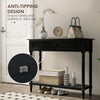Hallway Console Table, Modern Entryway Table with 2 Drawers, Storage Shelf, Turned Legs for Living Room, Bedroom