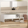 TV Stand for up to 55 Inch TV, Nordic Entertainment Center with 2 Cabinets and 2 Open Shelves for Living Room, White
