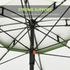 6.6ft Arched Beach Umbrella, Angle Adjustable Patio Umbrella with Steel Frame, Carry Bag, UV30+ Outdoor Umbrella, Green