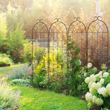 2 Pcs Garden Trellis for Climbing Plants, Outdoor Metal Trellis Plant Support Trellises for Patio, Lawn, Backyard