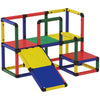 Qaba Kids Climbing Structure, Toddler Climbing Toys with Slide and Platform, Play Gym for Ages 1-6 Years, Mixed Colour