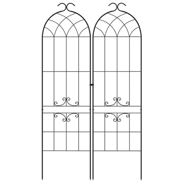 2 Pcs Garden Trellis for Climbing Plants, Outdoor Metal Trellis Plant Support Trellises for Patio, Lawn, Backyard