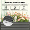 Metal Raised Garden Bed with Trellis, Galvanized Garden Bed Kit Outdoor Garden Box with Trellis, Dark Grey