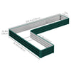 Galvanized Raised Garden Bed Steel Planter Box w/ Rods for Vegetables Flowers Herbs, 82