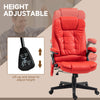 Fauteuil de bureau de direction massant chauffant à dossier haut inclinable pivotant en cuir réglable vibrant, noir