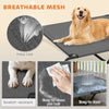 Elevated Dog Bed, Outdoor Dog Cot, Raised Dog Bed for Large Dogs with Breathable Mesh, Grey