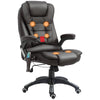 Office Chair Adjustable Heated Ergonomic Massage Swivel Vibrating High Back Leather Executive Chair Office Furniture (Beige)