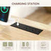 Kitchen Island on Wheels with Wood Drop Leaf, Charging Station, Rolling Kitchen Cart with Adjustable Shelf
