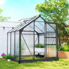 Greenhouse Garden, Green House, Outdoor Greenhouse Kit, PC Board with Sliding Door, 6.2' x 6.3' x 6.6'