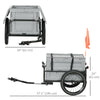 Steel Trailer for Bike, Bicycle Cargo Trailer with Storage Box, Safe Reflectors, Max Load 88LBS
