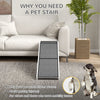 Pet Ramp Bed Steps for Dogs Cats Non-slip Carpet Top Platform Pine Wood 59