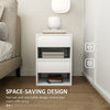 Floating Nightstand Set of 2, Wall Mounted Bedside Table with Drawer for Bedroom, White