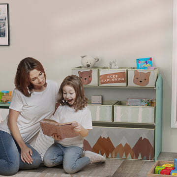 Qaba Toy Organizer with 6 Storage Bins, 25