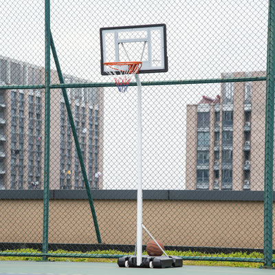 Soozier Portable Basketball Hoop, 7ft-8.5ft Height Adjustable with Wheels