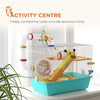 3 Tiers Hamster Cage for Gerbil, Dwarf Hamster with Tunnels, Water Bottle, Exercise Wheel, 18