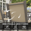 7 Piece Outdoor Dining Set with Rectangular Table and 6 Stackable Chairs, for Backyard, Lawn, Deck, Balcony, Pool Side