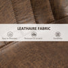 Adjustable Bar Stools Set of 2, Leathaire Swivel Barstools with Back and Footrest, Upholstered Bar Chairs for Kitchen, Dining Room, Home Pub, Brown
