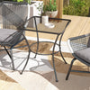 Square Garden Metal Bistro Table Outdoor Patio Coffee Side Desk 23.6