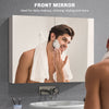 Bathroom Mirror Cabinet, Wall-Mounted Storage Organizer with Double Doors, Adjustable Shelf, Grey