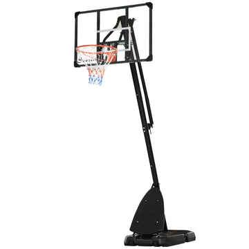 Soozier Outdoor Portable Basketball Hoop and Stand with Backboard Weighted Base Wheels, 115.4