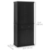 Long Standing Kitchen Cabinet w/ 2 Drawers MDF Board