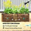 Set of 2 Galvanized Raised Beds for Garden, Outdoor Planter Box for Flowers, Herbs and Vegetables, Dark Brown
