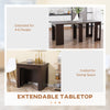 Extendable Dining Table, Expandable Kitchen Table for Small Spaces, Seats up to 6 People, Dark