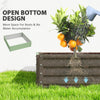 4' x 4' x 1' Raised Garden Bed Galvanized Steel Planter Box for Vegetables, Flowers, Herbs, Light Green