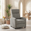 Corduroy Home Theater Seating, Push Back Recliner Chair with Padded Seat for Living Room, Grey