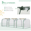 10' x 3' x 2.5' Portable Mini Tunnel Greenhouse with 3 Zipped Doors, Easy Assembly, Clear