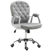 Office Chair, Comfortable Computer Desk Chair with Padded Seat and Adjustable Height, Tufted Back, Grey